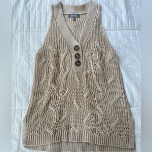 Marled Tan Knit Tank Top
